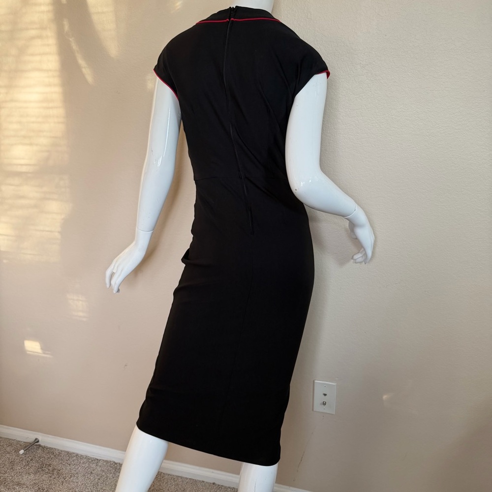 Vintage Stop Staring Black and Red Women's Dress - Picture 9 of 13